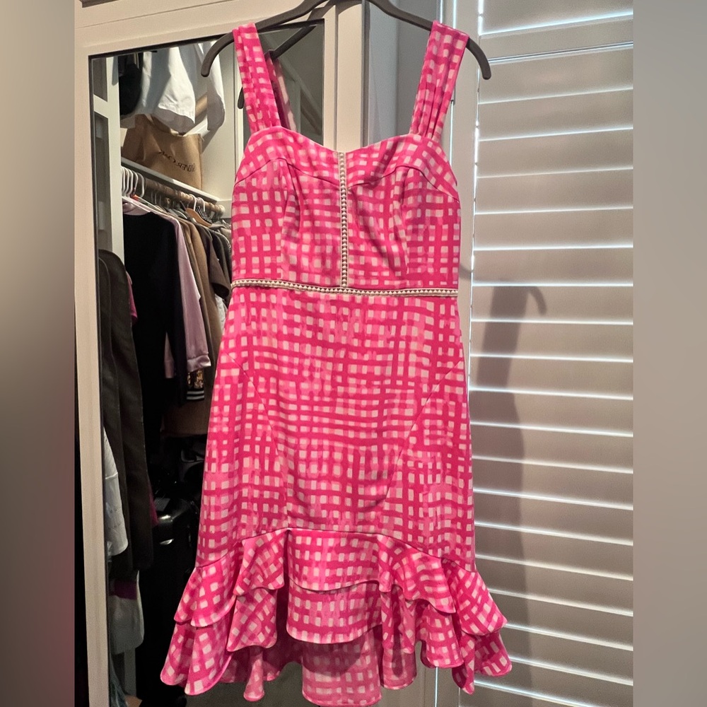 Lilly Pulitzer Vibrant Pink Gingham Dress